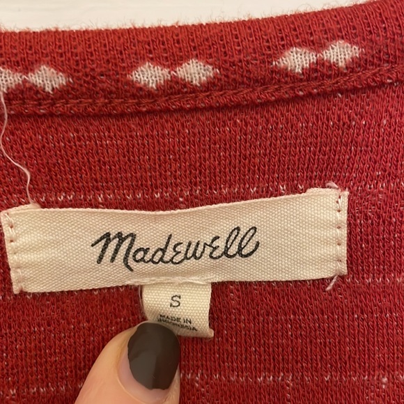 Madewell Square-Neck Long-Sleeve Mini Dress in Bow-Tie Jacquard - Picture 6 of 7